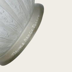 1930s Daum Nancy Art Deco Lamp with Frosted Glass Shade