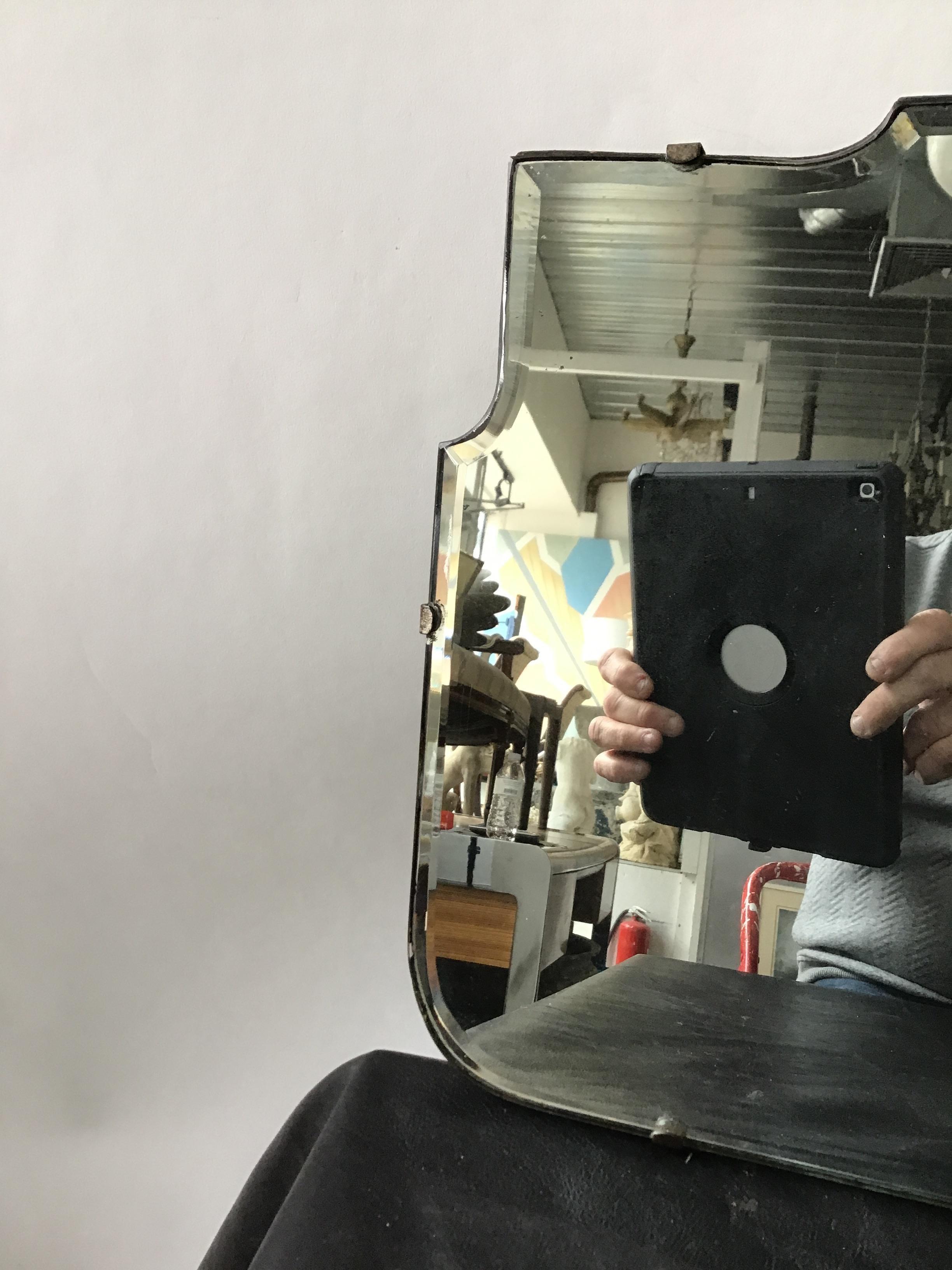 1930s Deco Beveled Mirror 4