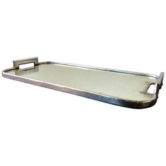 1930s Deco Chrome and Mirrored Tray