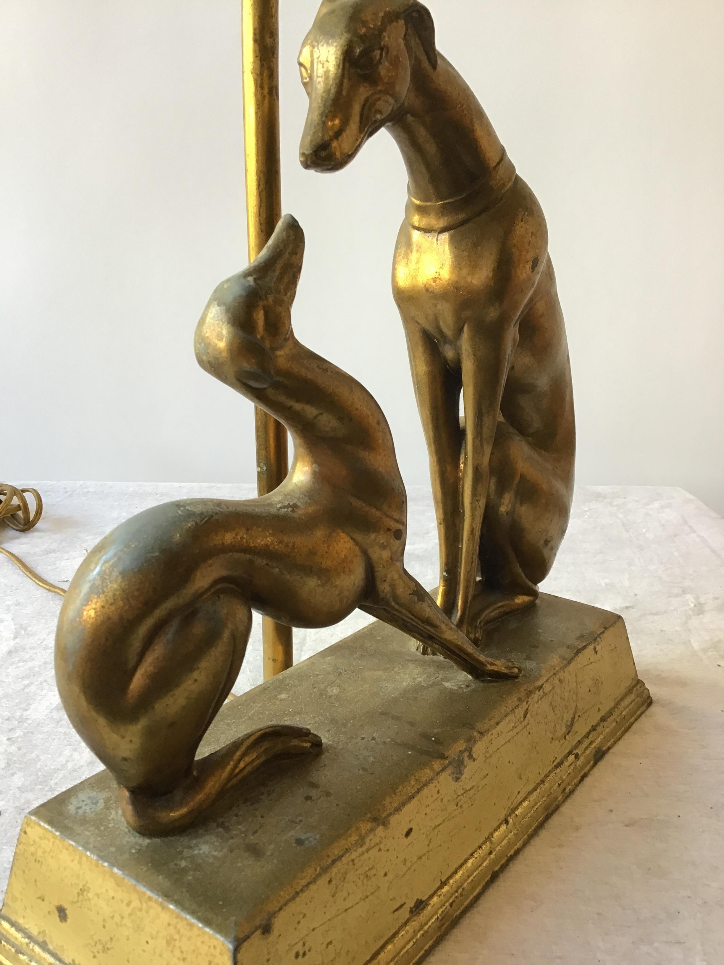 1930s Deco Greyhound Lamp 3