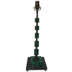 lampe de table en malachite déco des années 1930