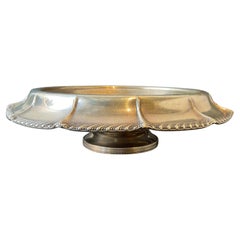 1930s Deco Sterling Bowl On Pedestal