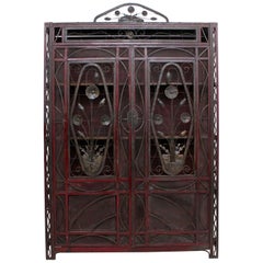 1930s Decorative Metalwork Art Deco French Cupboard