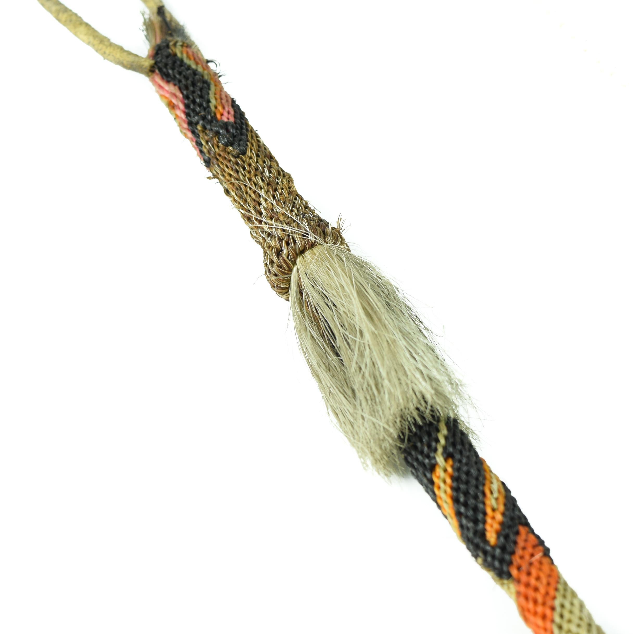 1930s Deer Lodge Prison Horsehair Quirt In Excellent Condition For Sale In Coeur d'Alene, ID