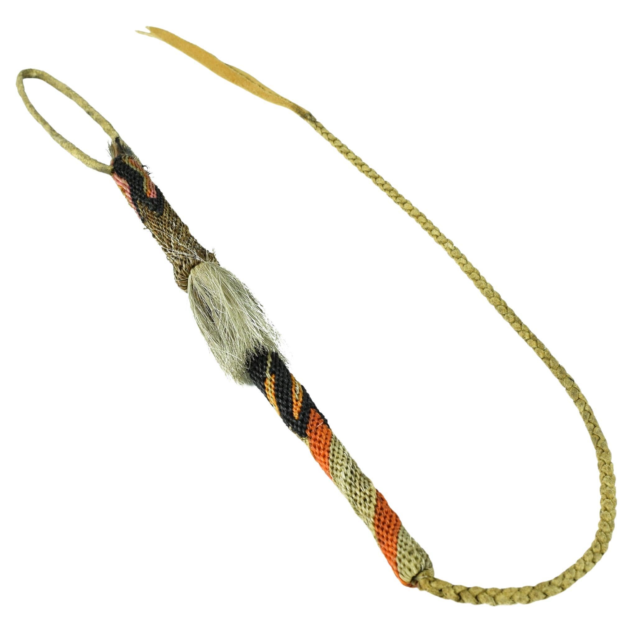 1930s Deer Lodge Prison Horsehair Quirt For Sale