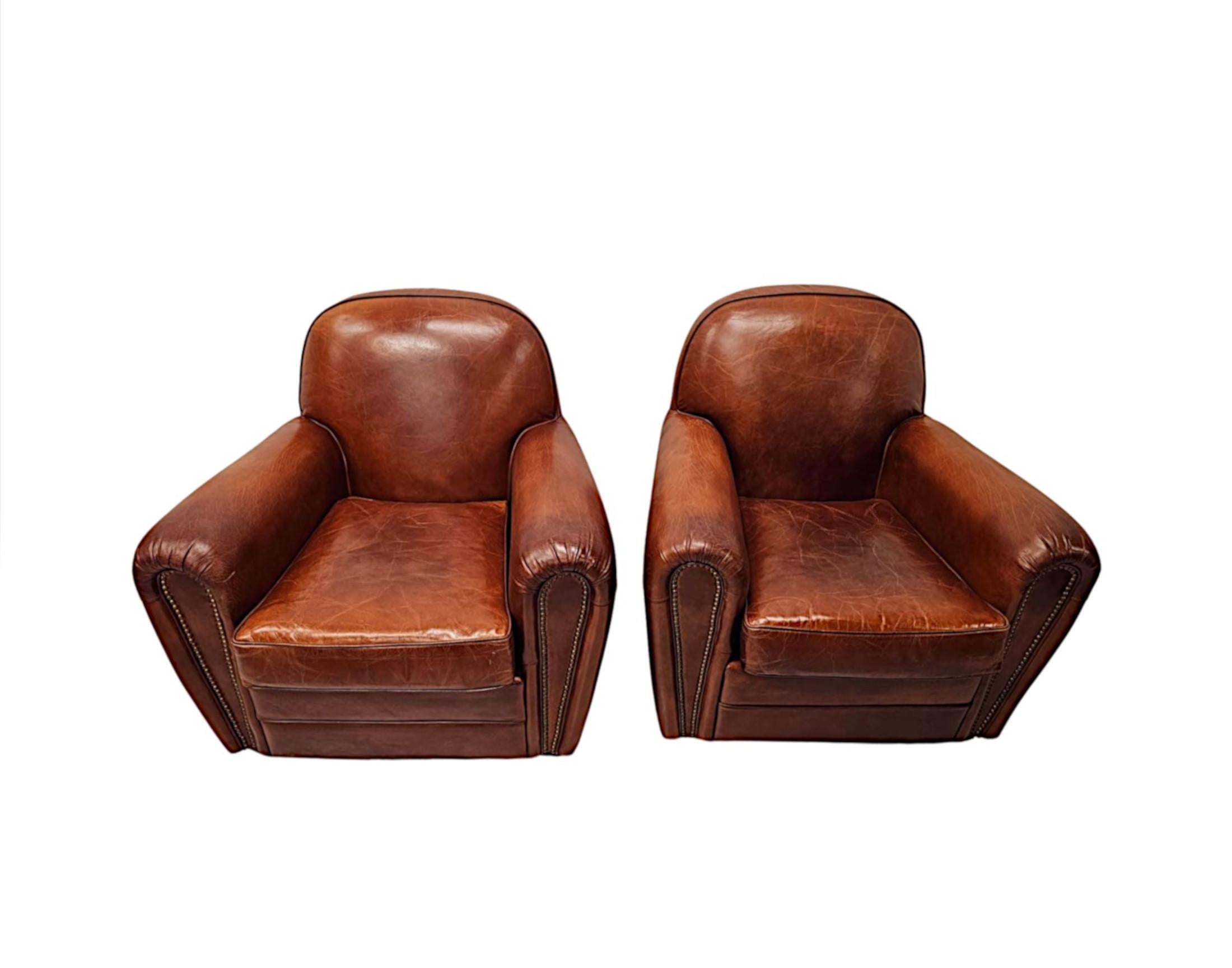 Sillón Club de cuero de diseño años 30 en Nuevo estado para la venta en Dublin, IE