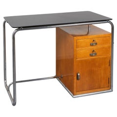 1930's Desk in chromed tubular with drawers on the side