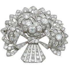 Vintage 1930s Diamond and Platinum Spray Brooch