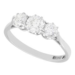 1930s Diamond and White Gold and Platinum Set Trilogy Ring