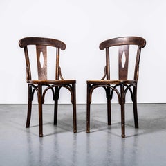 1930's Diamond Back Bentwood Dining Chairs - Pair