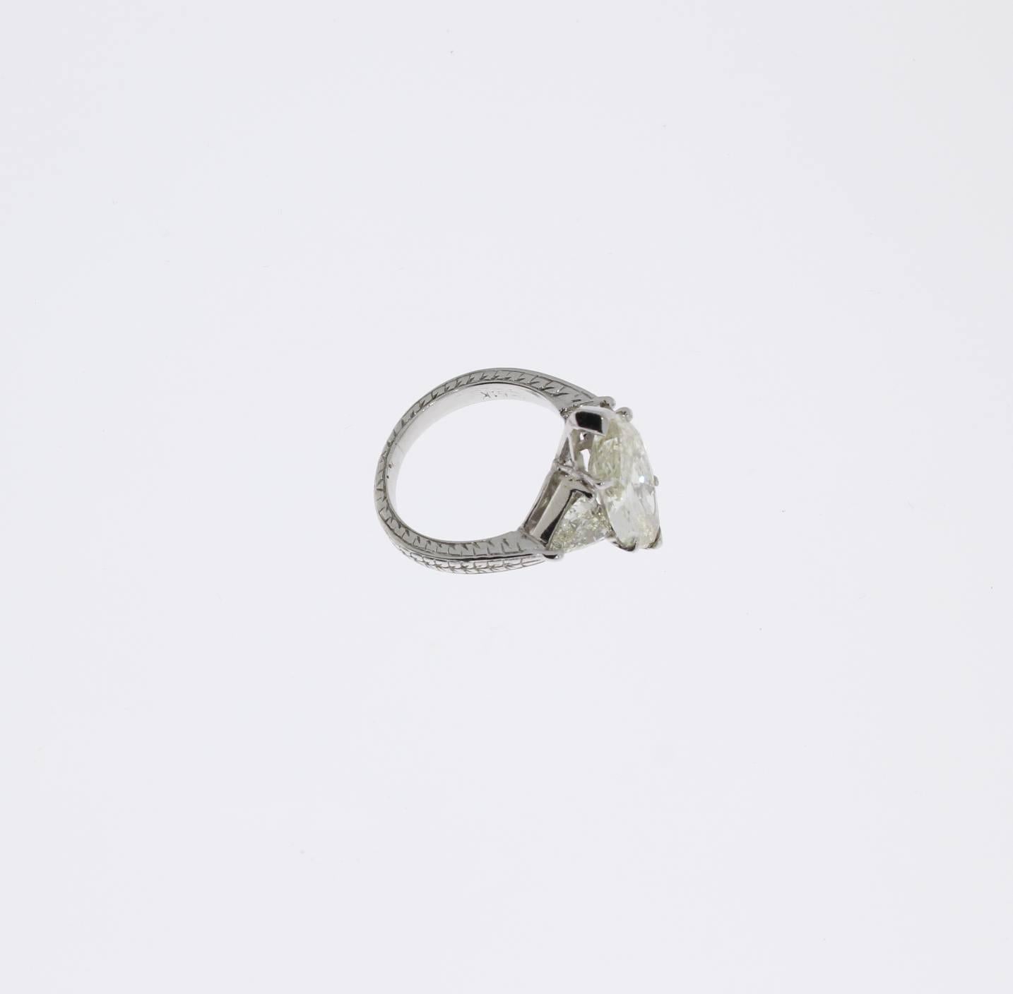 Women's 1930's Diamond White Gold Wedding Ring For Sale