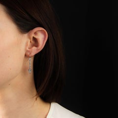 1930s Diamonds 18 Karat White Gold Dangle Earrings