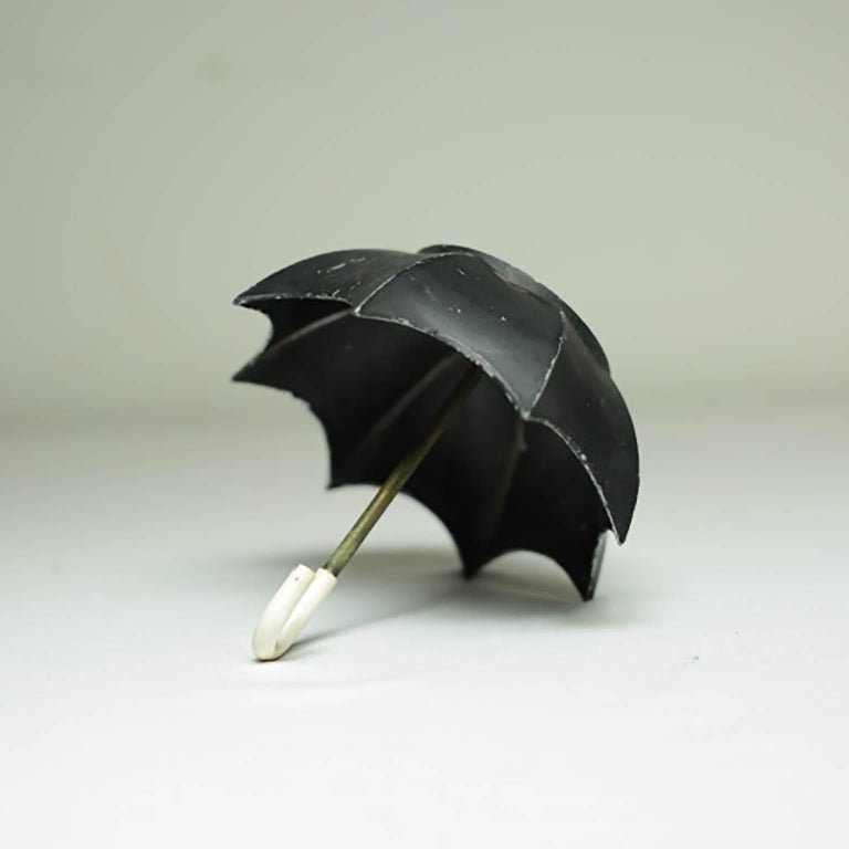 1930s Die Cast Metal Umbrella Ashtray/Ring Holder For Sale at 1stDibs