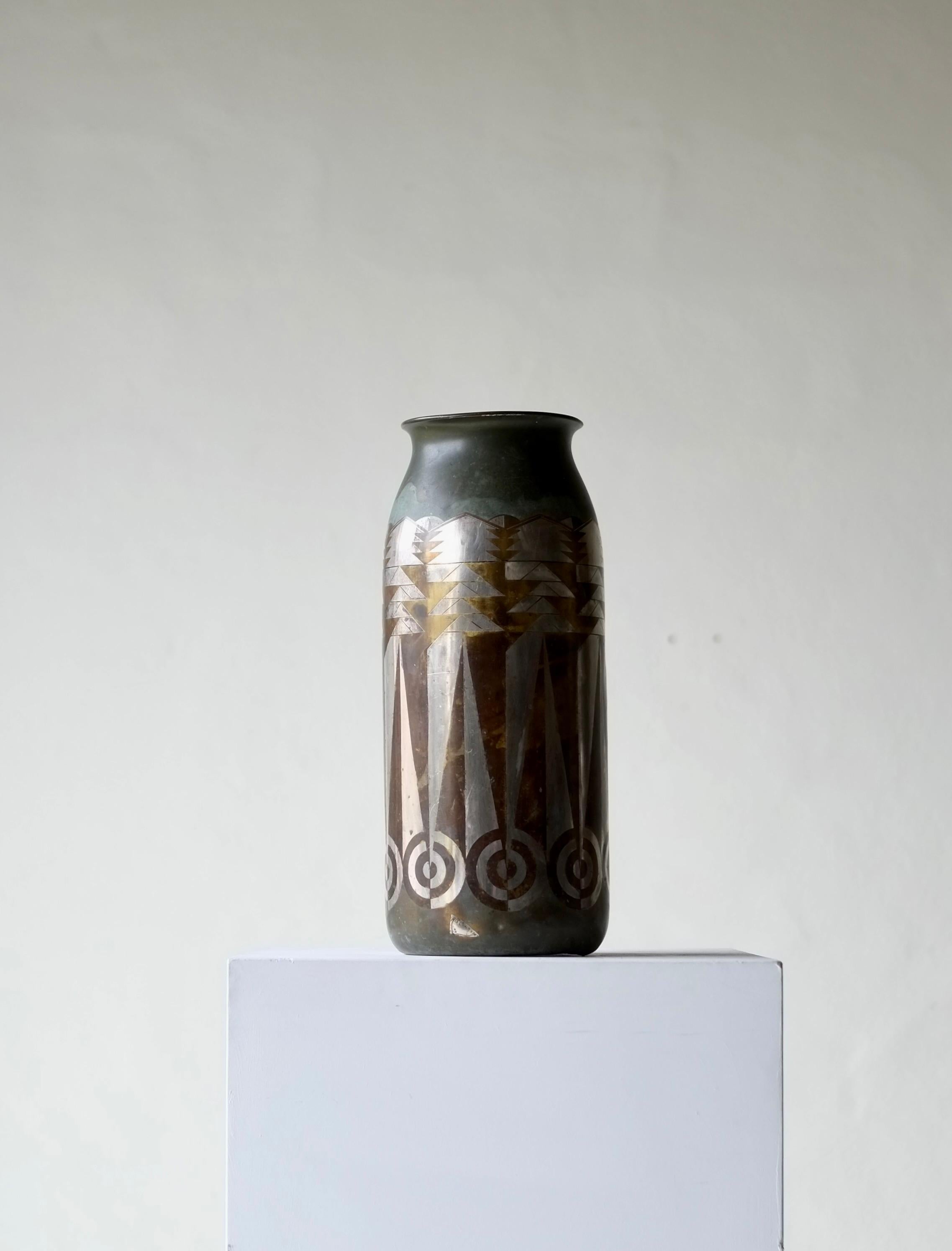 1930's Dinanderie Vase By Henri Rischmann 4