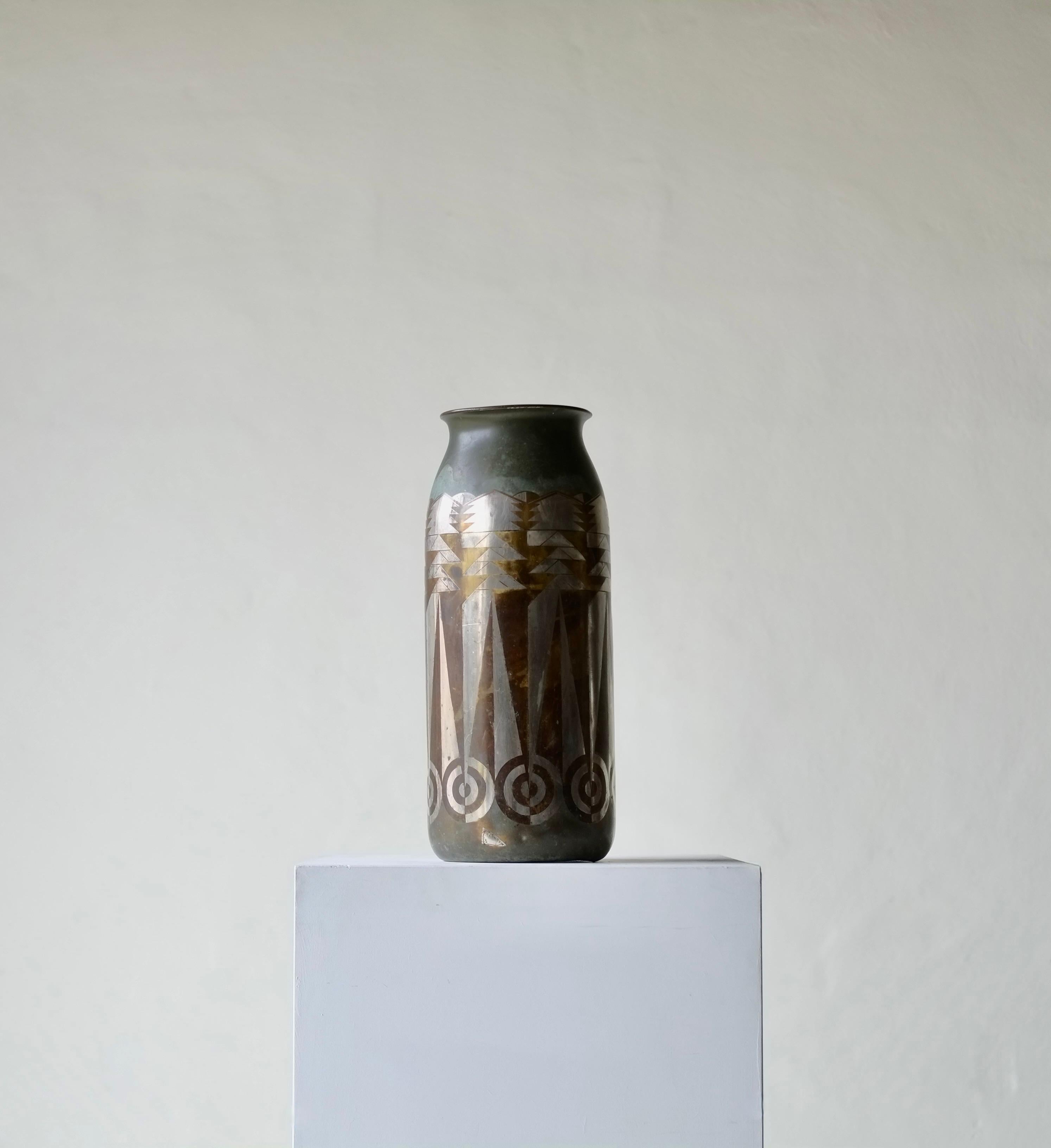 1930's Dinanderie Vase By Henri Rischmann 5