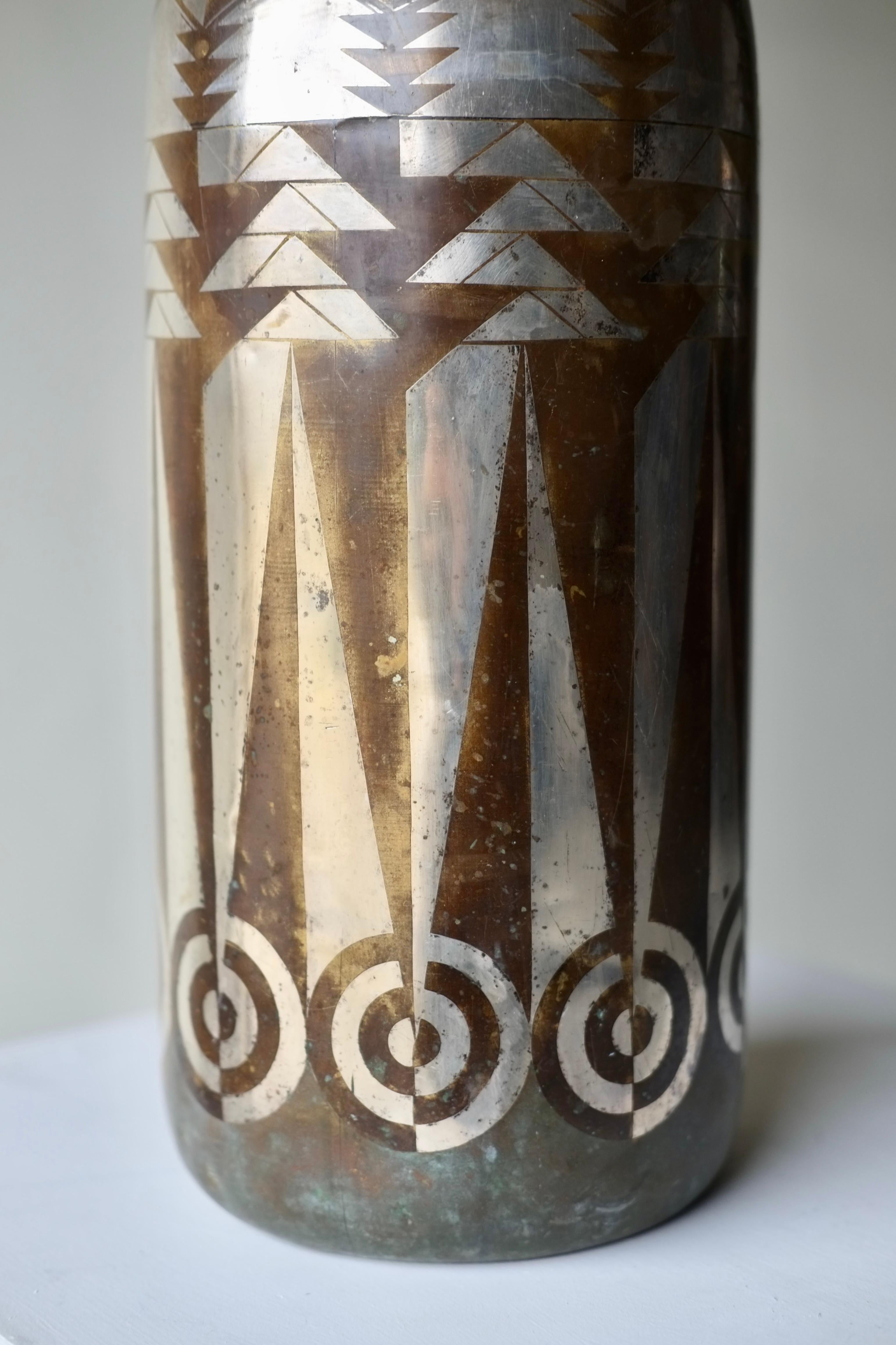 Art Deco 1930's Dinanderie Vase By Henri Rischmann
