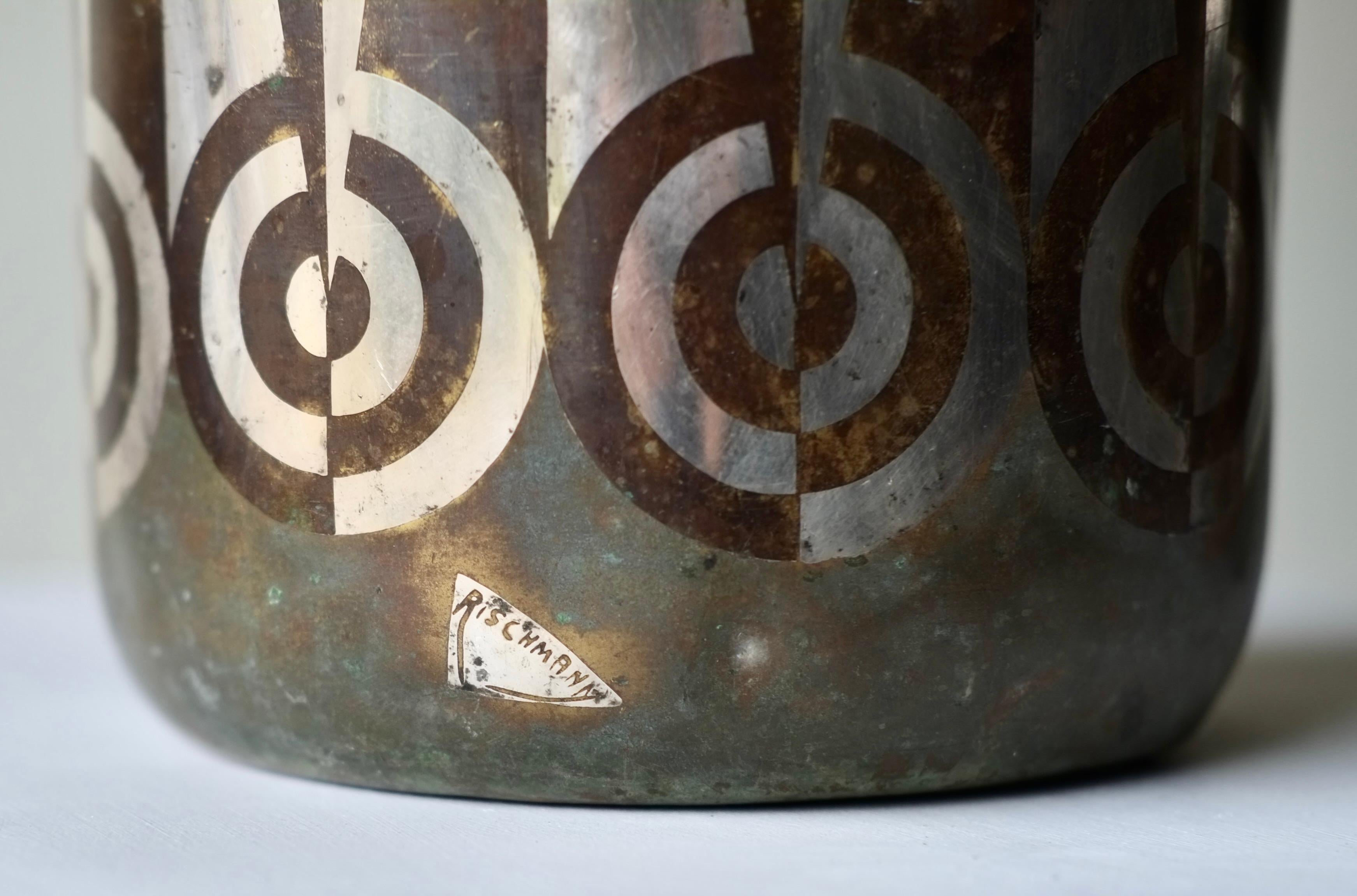 Mid-20th Century 1930's Dinanderie Vase By Henri Rischmann