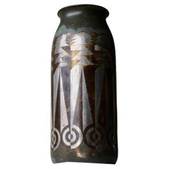 Vase Dinanderie d'Henri Rischmann des années 1930