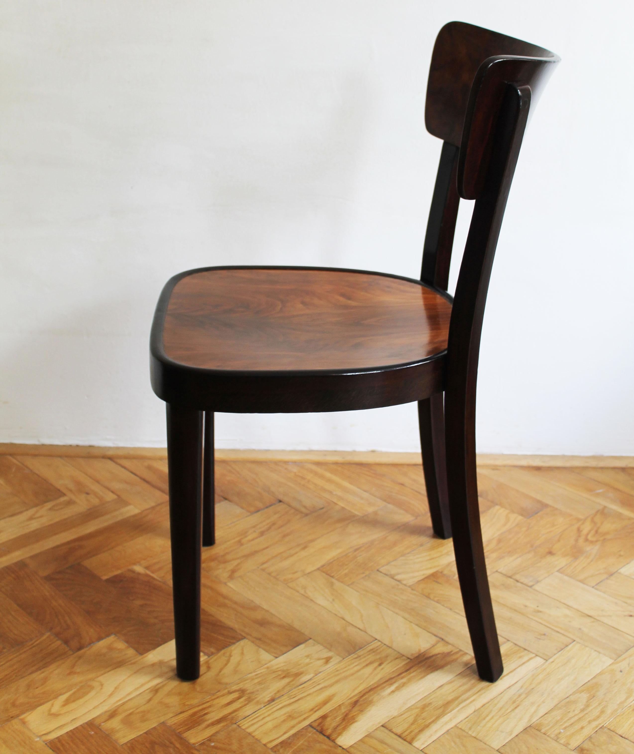 Silla de comedor de 1930 Modelo A 524 3/4 de Thonet Art Decó en venta