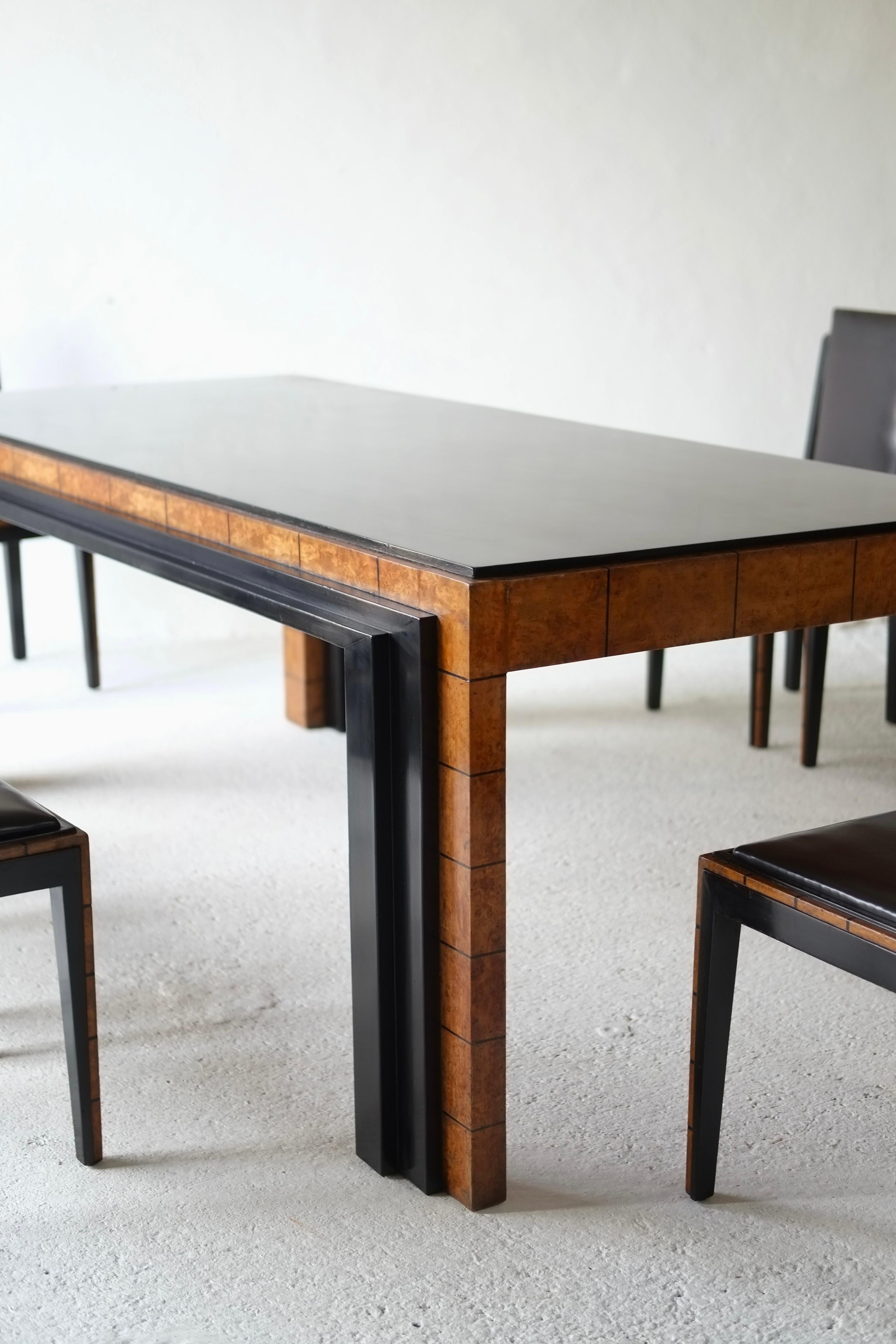 Table et chaises de salle à manger des années 1930 par Gaetano Borsani pour Atelier di Varedo en vente 3