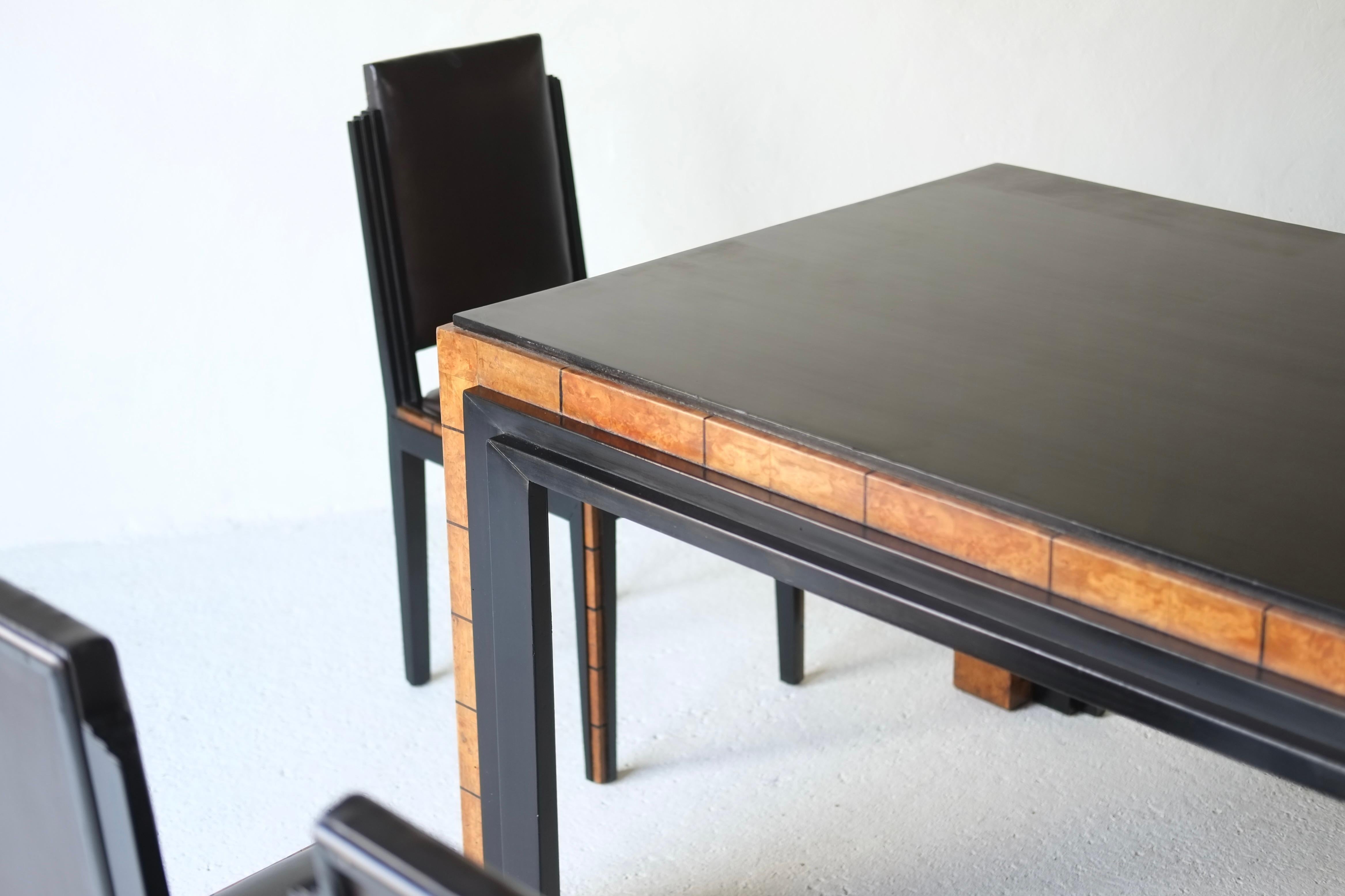 Table et chaises de salle à manger des années 1930 par Gaetano Borsani pour Atelier di Varedo en vente 6