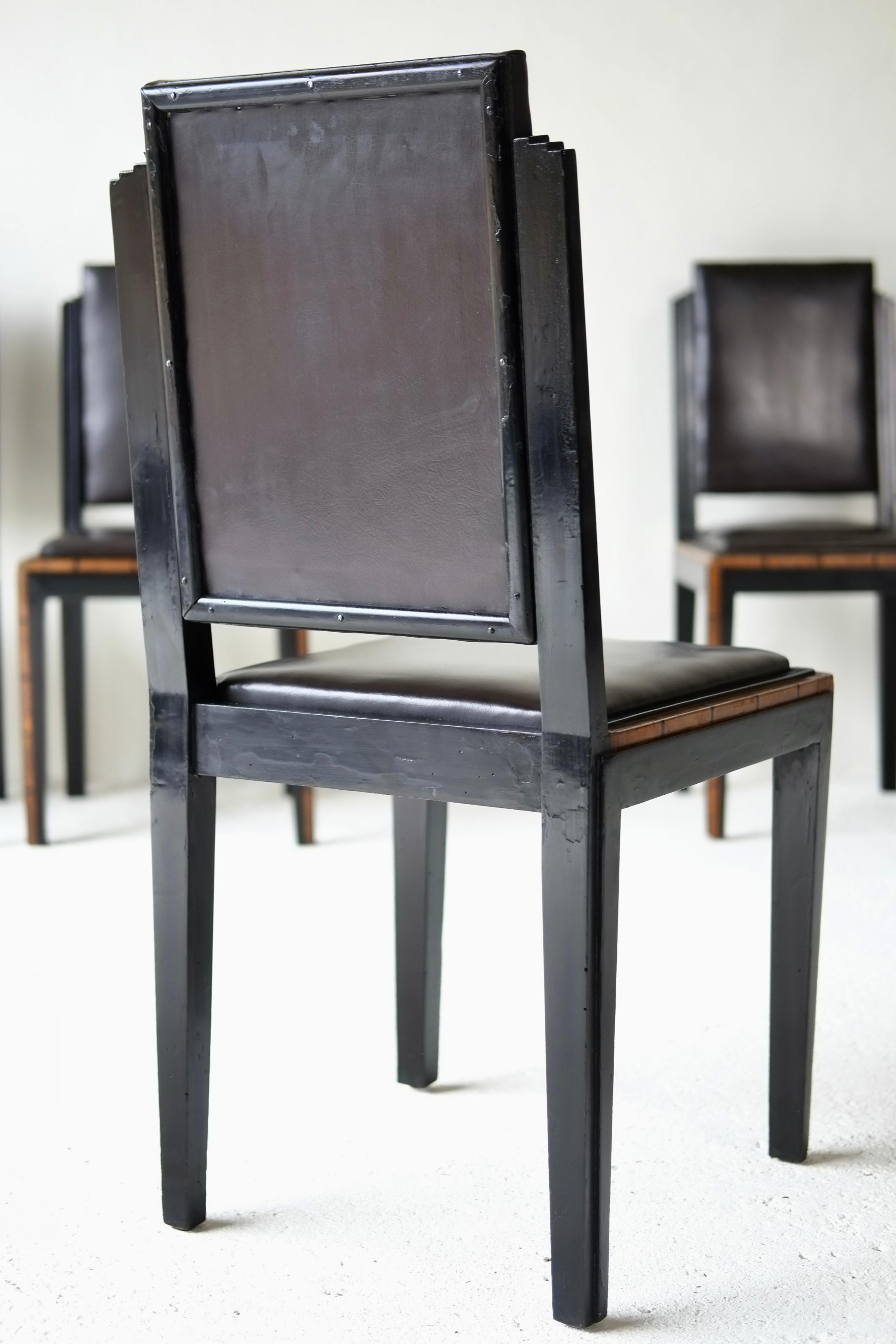 Table et chaises de salle à manger des années 1930 par Gaetano Borsani pour Atelier di Varedo en vente 8