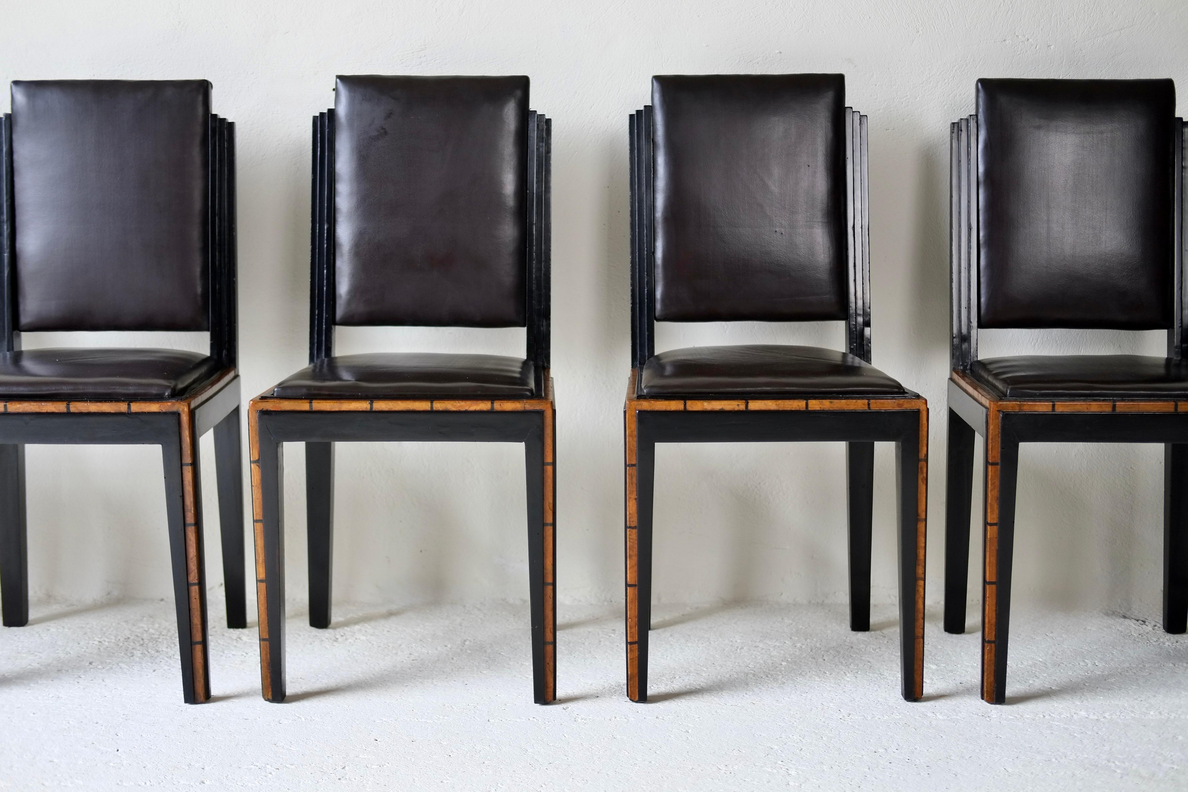 Table et chaises de salle à manger des années 1930 par Gaetano Borsani pour Atelier di Varedo en vente 11