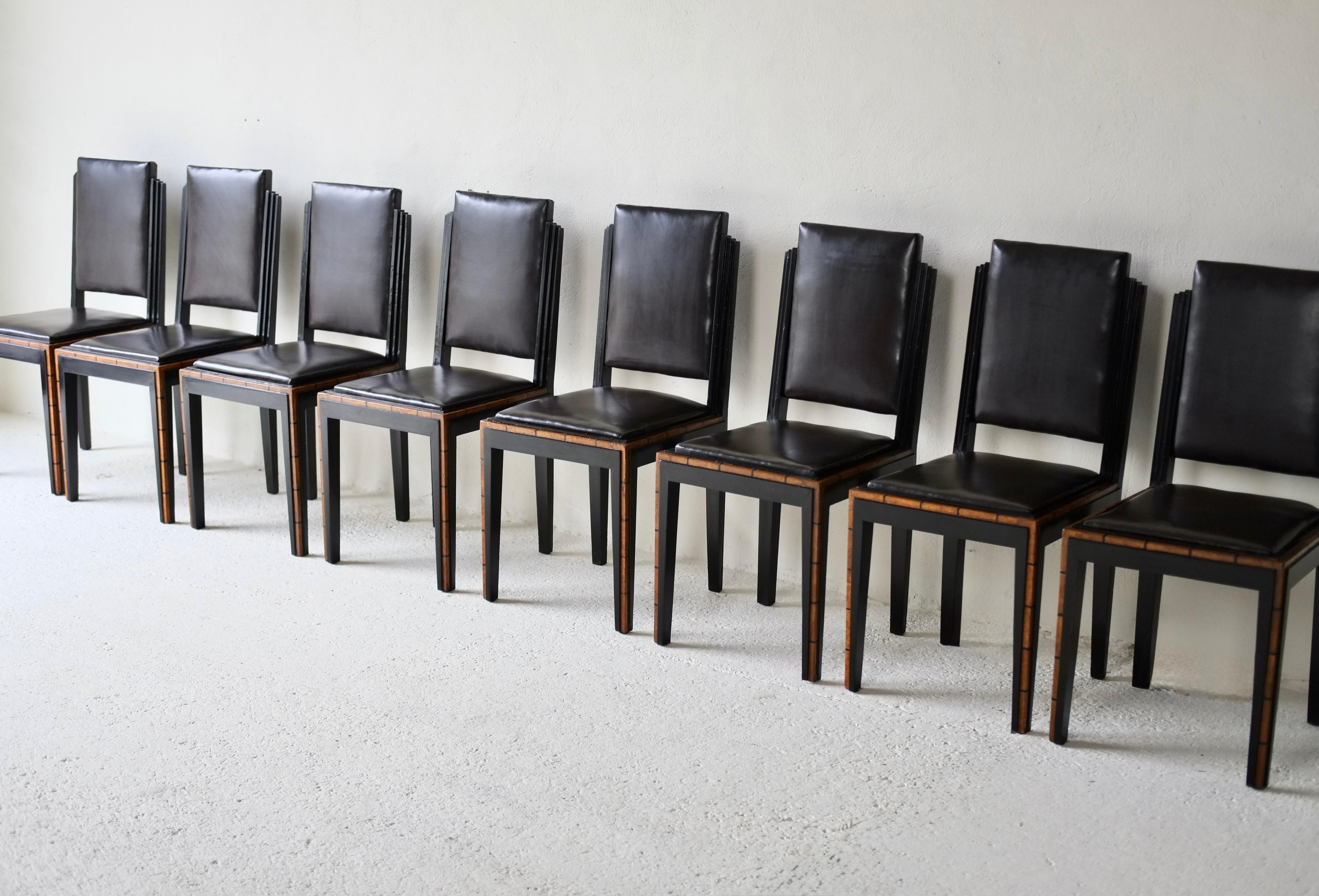 Table et chaises de salle à manger des années 1930 par Gaetano Borsani pour Atelier di Varedo en vente 12