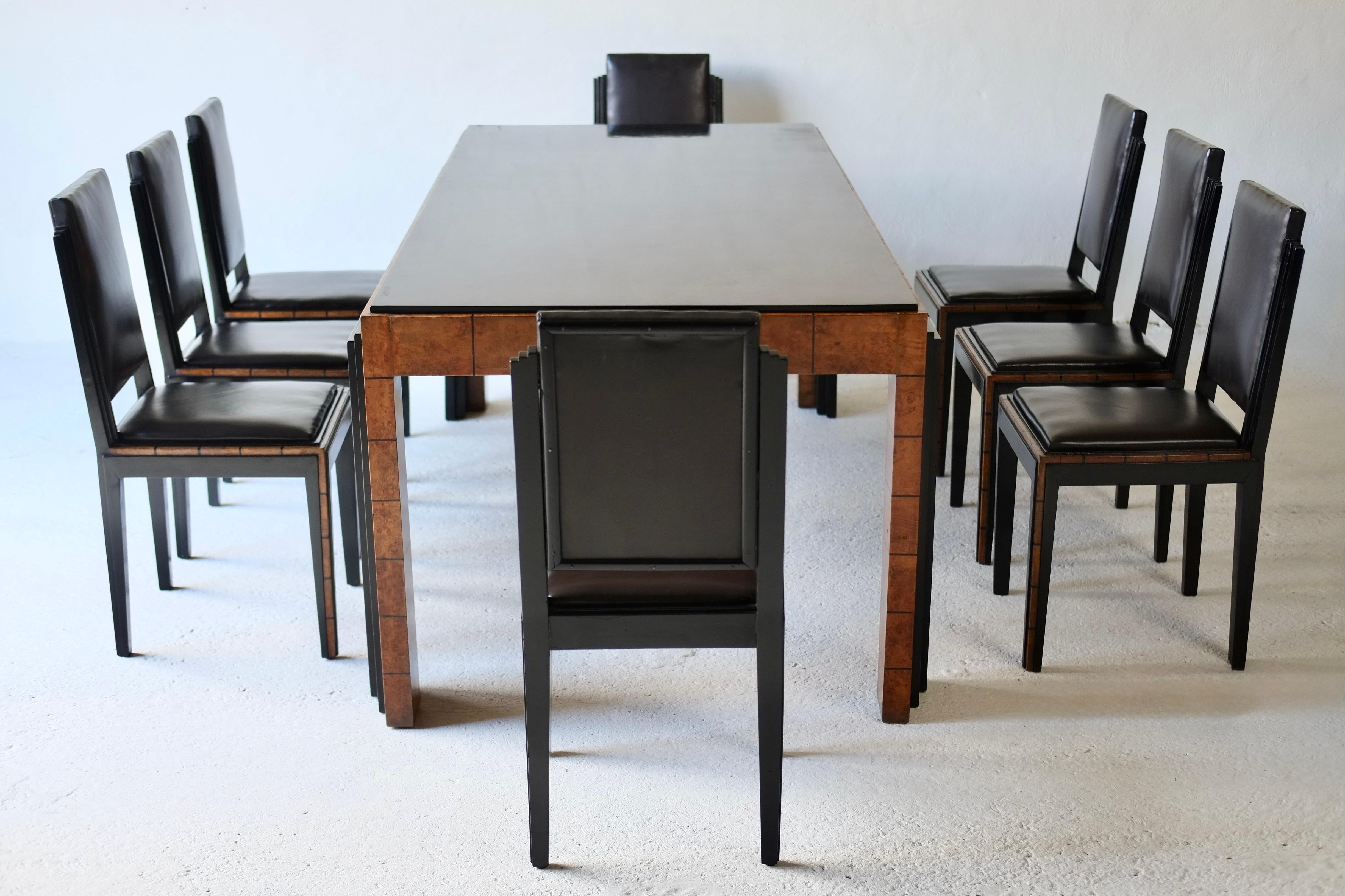Table et chaises de salle à manger des années 1930 par Gaetano Borsani pour Atelier di Varedo Bon état - En vente à London, GB
