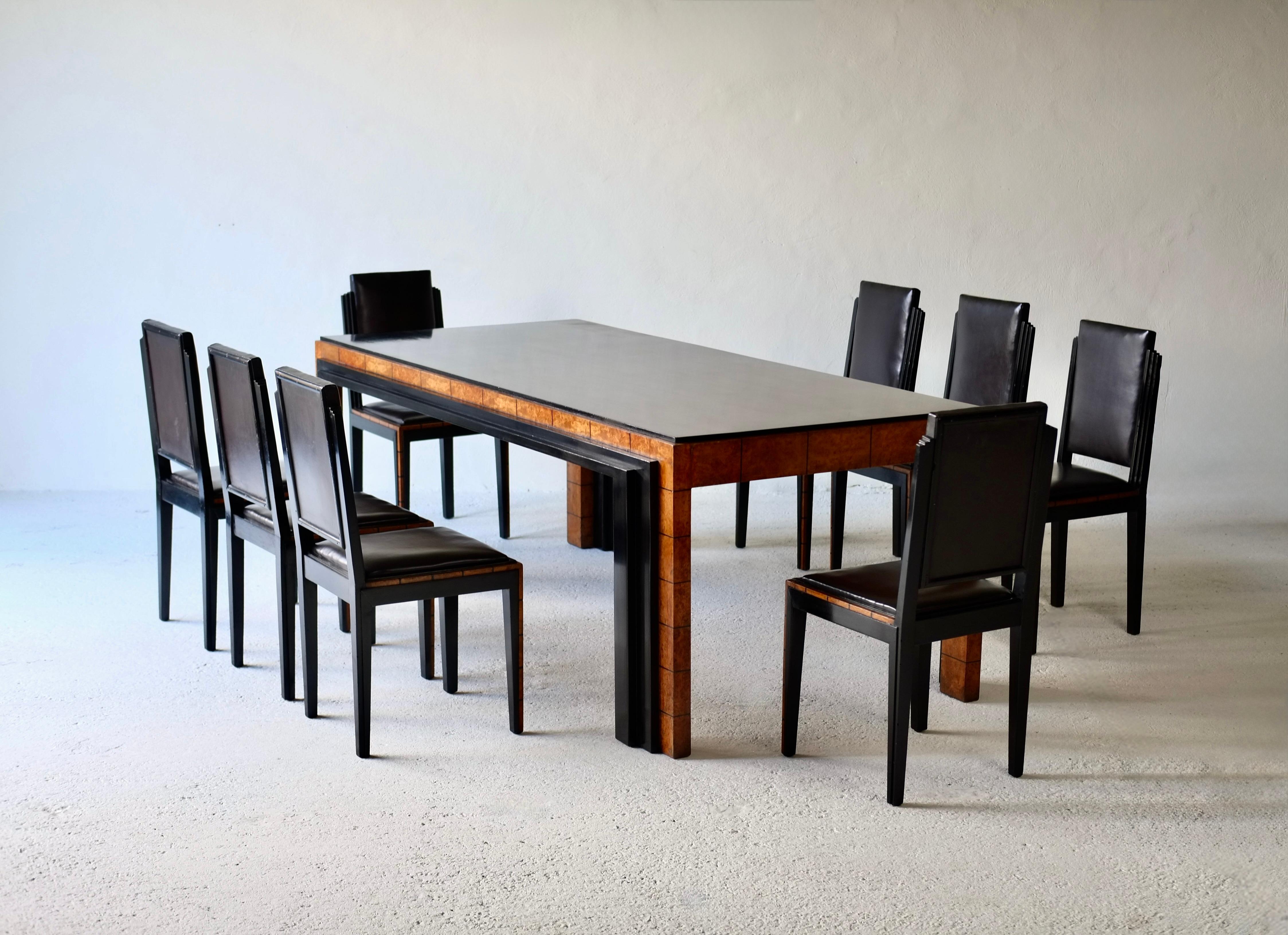 20ième siècle Table et chaises de salle à manger des années 1930 par Gaetano Borsani pour Atelier di Varedo en vente