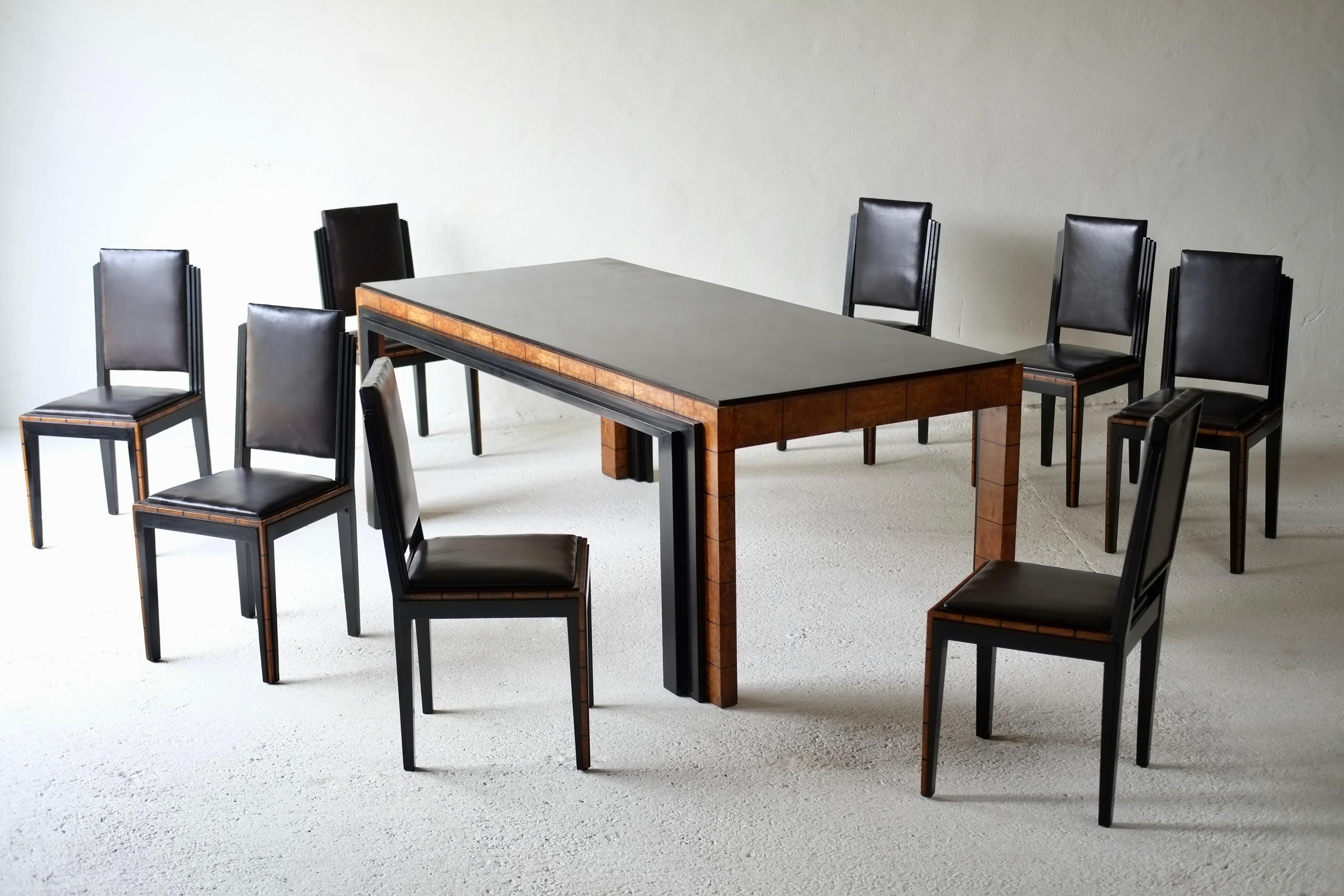 Table et chaises de salle à manger des années 1930 par Gaetano Borsani pour Atelier di Varedo en vente 2