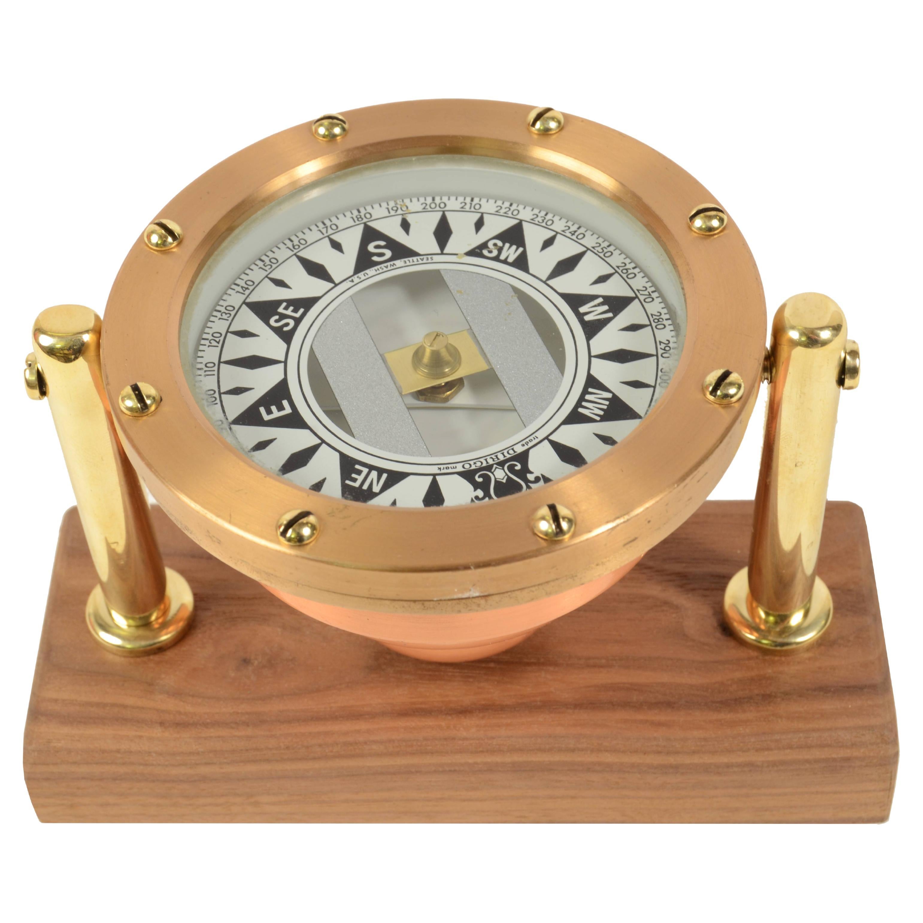 Details about   Rare Vintage Marine Antique Brass Compass Old Style Directional Nautical Compass 