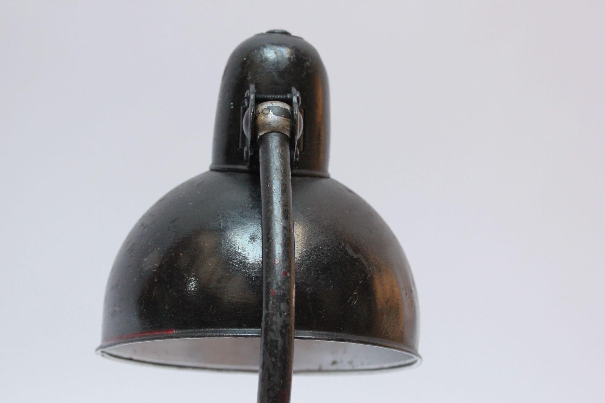 1930s Distressed Bauhaus Table Lamp in the Style of Christian Dell For Sale 5