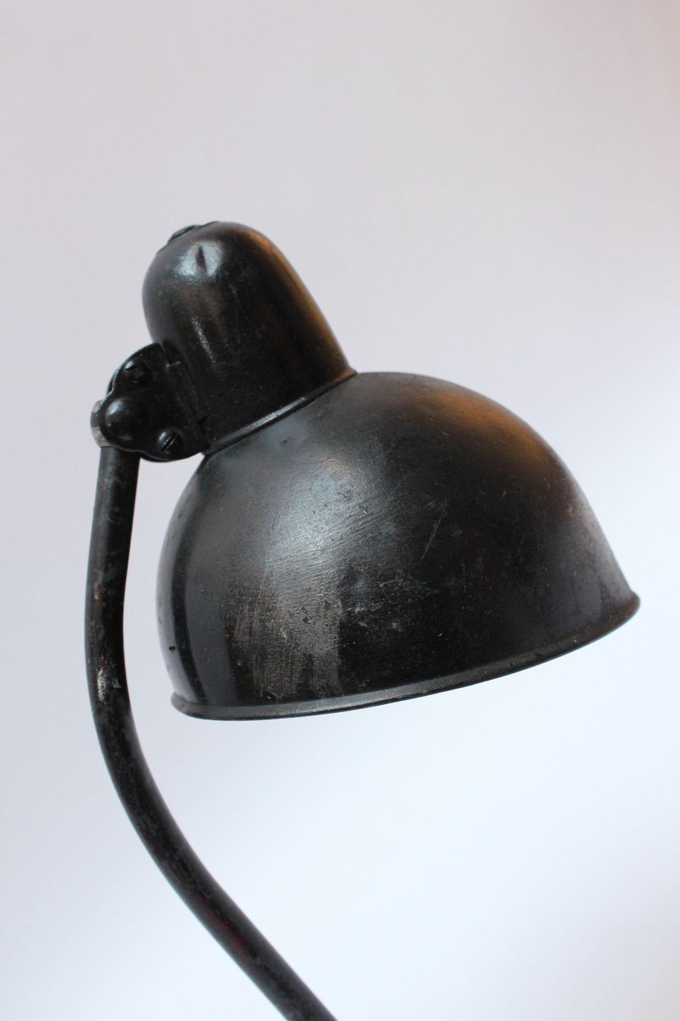 1930s Distressed Bauhaus Table Lamp in the Style of Christian Dell 6