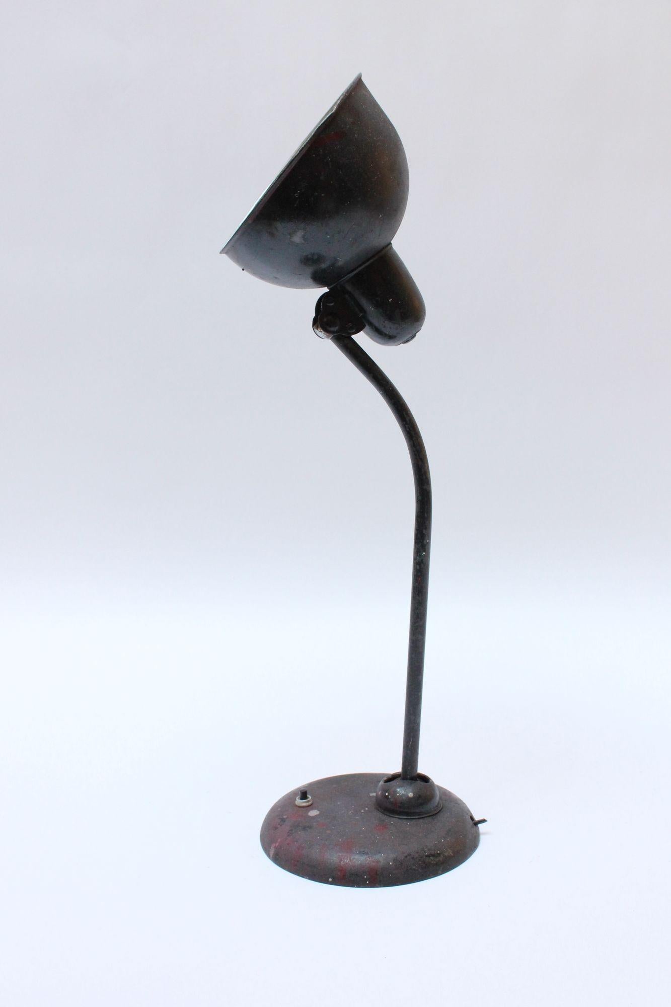 Mid-20th Century 1930s Distressed Bauhaus Table Lamp in the Style of Christian Dell For Sale