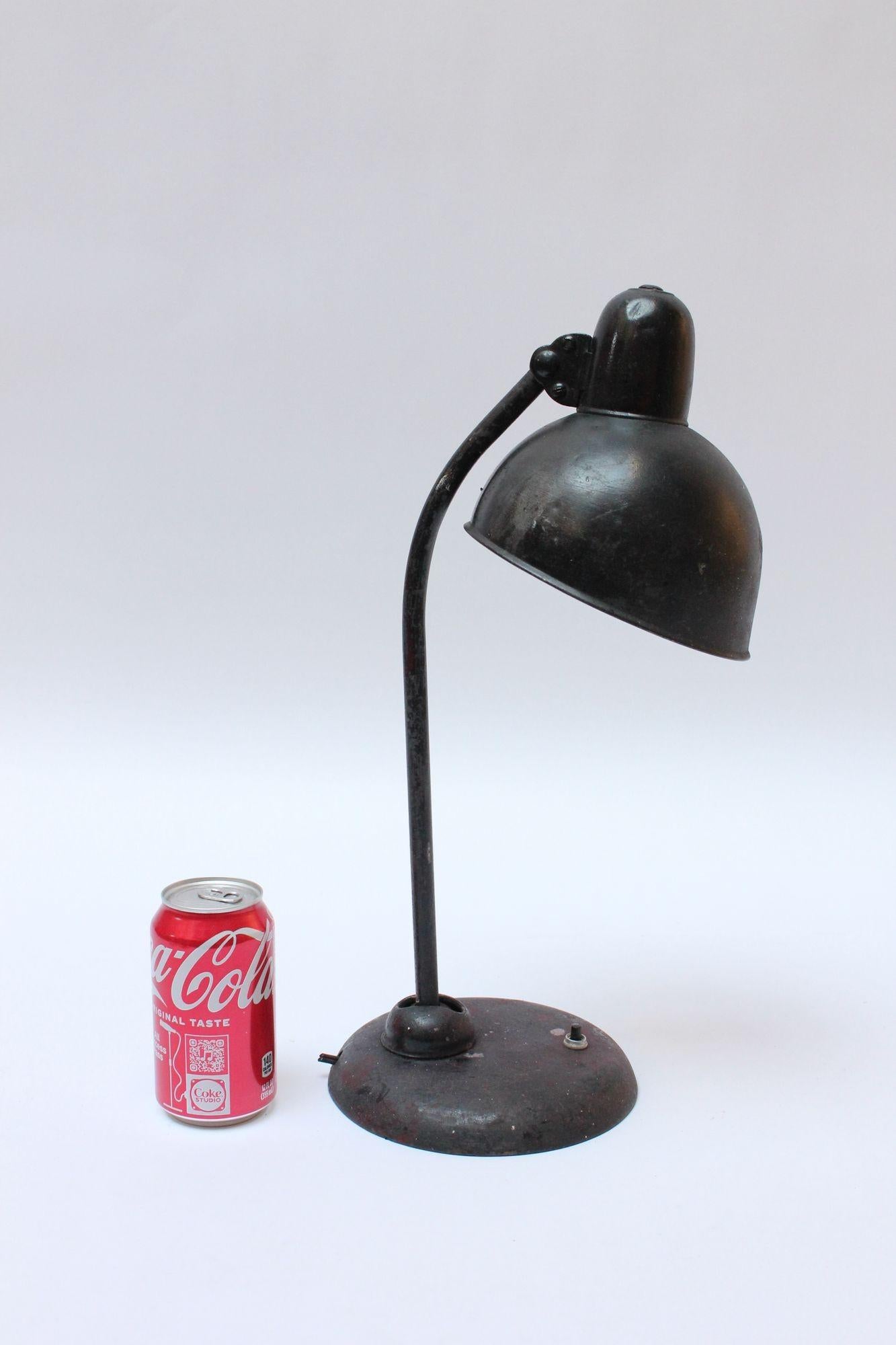 1930s Distressed Bauhaus Table Lamp in the Style of Christian Dell For Sale 2
