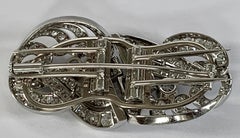 1930s Double Diamond Platinum Clip Brooch
