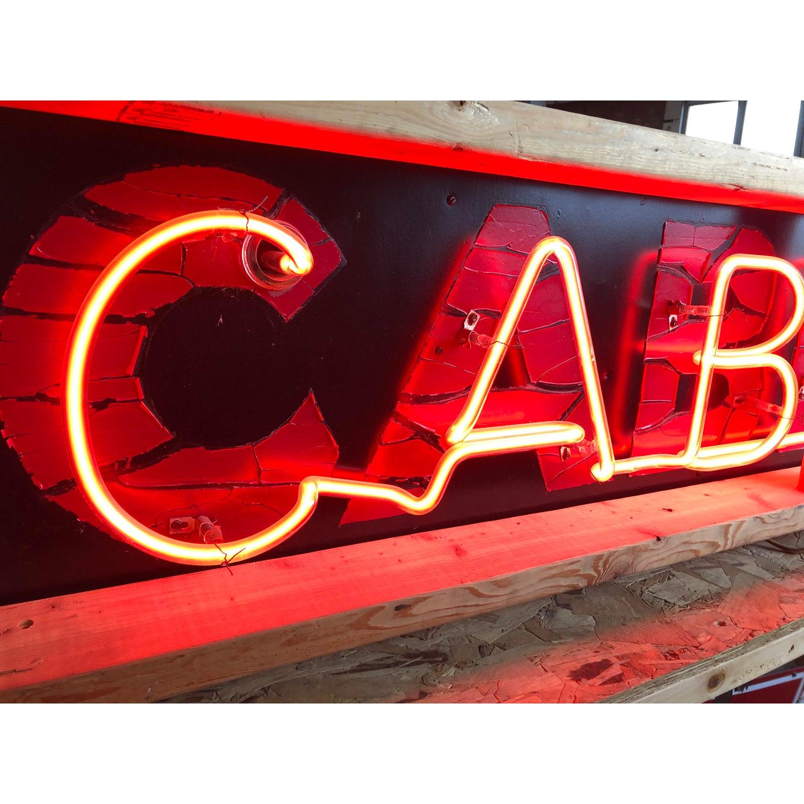 Folk Art 1930's Double Sided Cabin Neon Sign For Sale