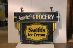 1930s Double Sided Swift's Ice Cream Sign