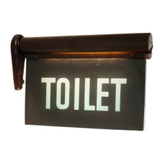 1930's doublesided illuminated "toilet" sign
