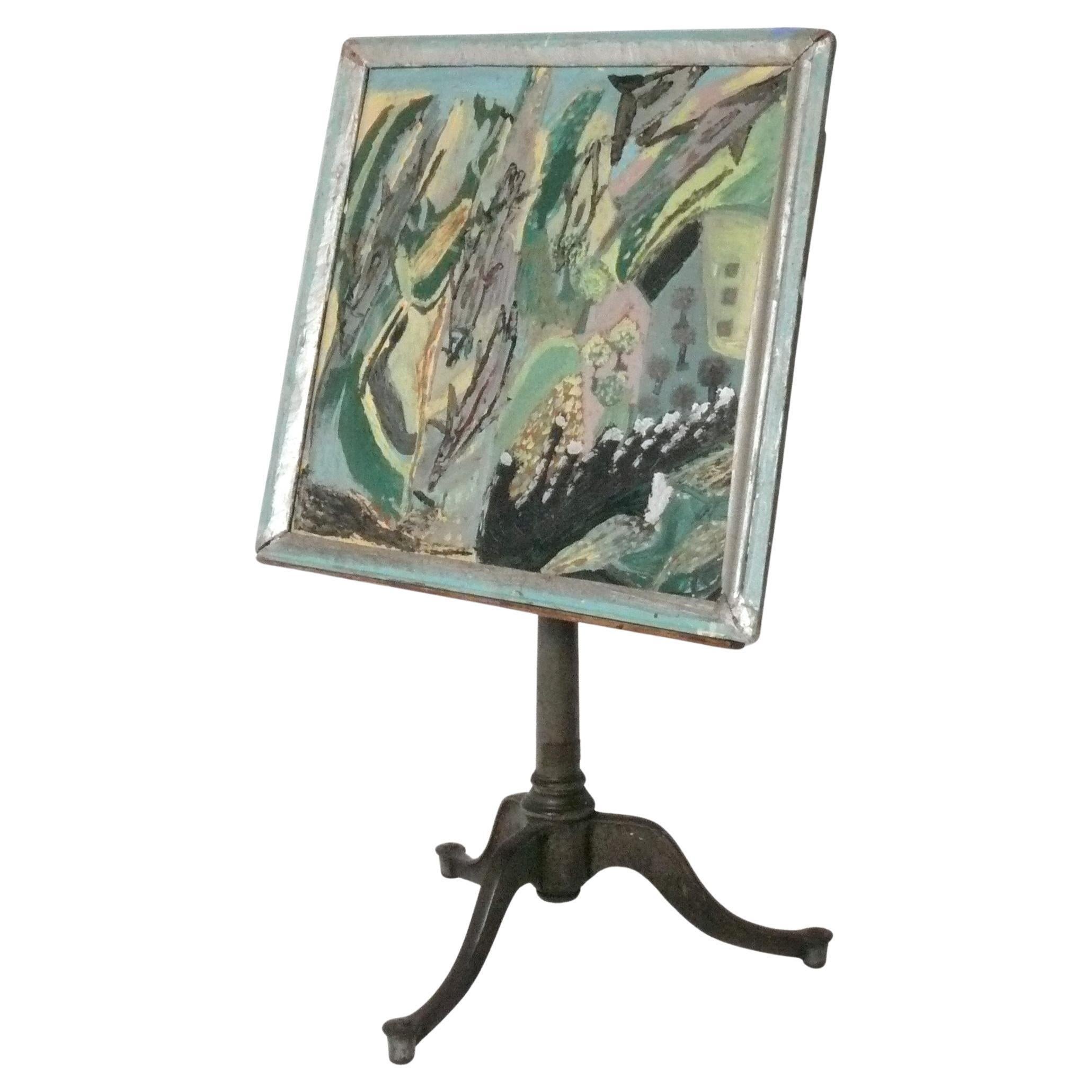 1930s Drafting Table Sculpture Stand or Easel Vintage Industrial Keuffel Esser In Distressed Condition For Sale In Atlanta, GA