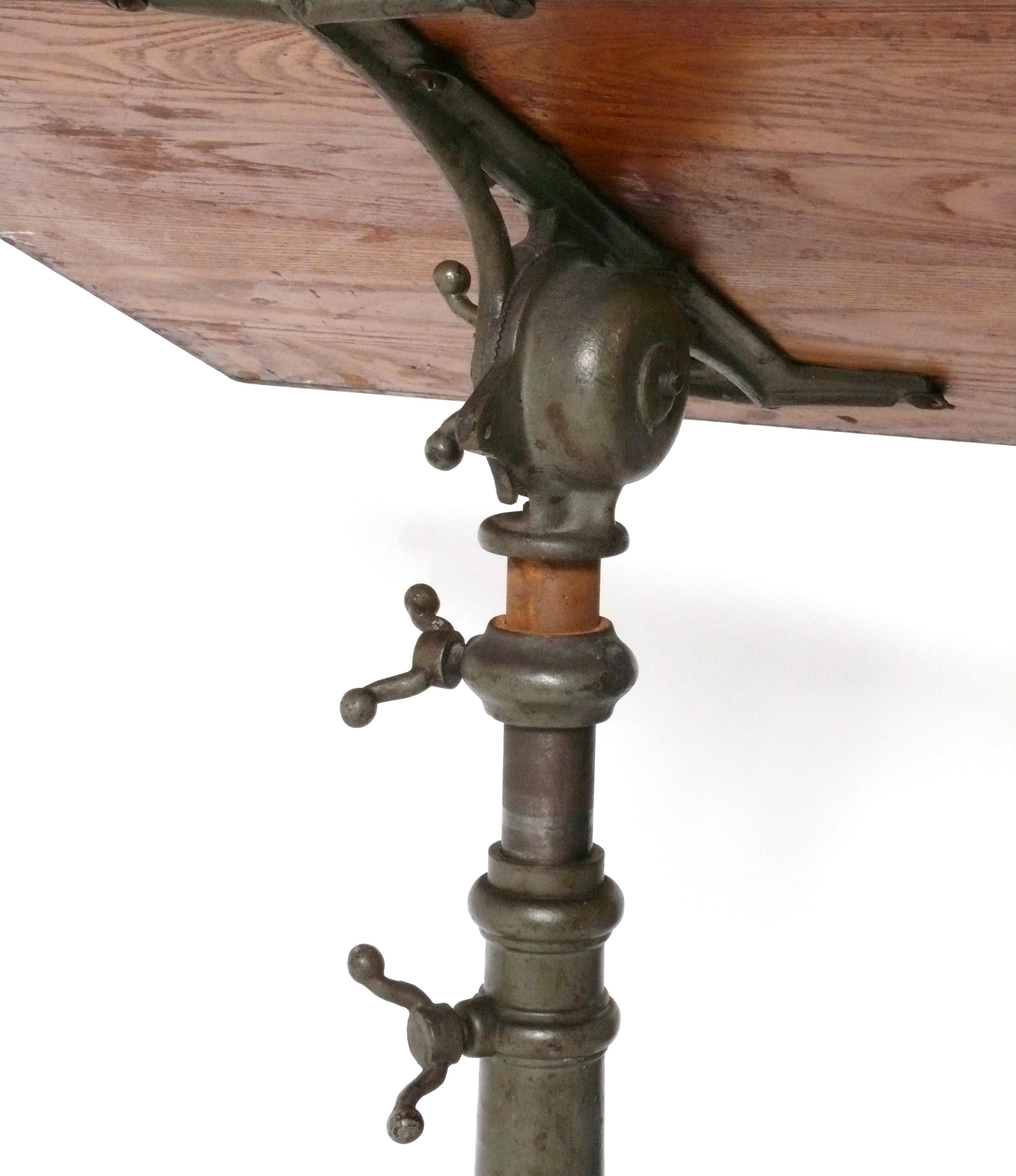 1930s Drafting Table Sculpture Stand or Easel Vintage Industrial Keuffel Esser For Sale 2