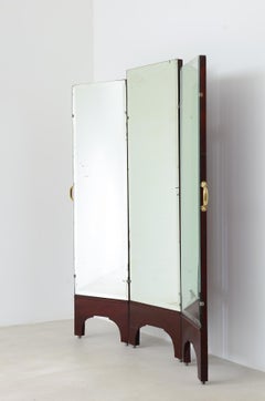 1930's Dressmaker's mirror with wooden frame