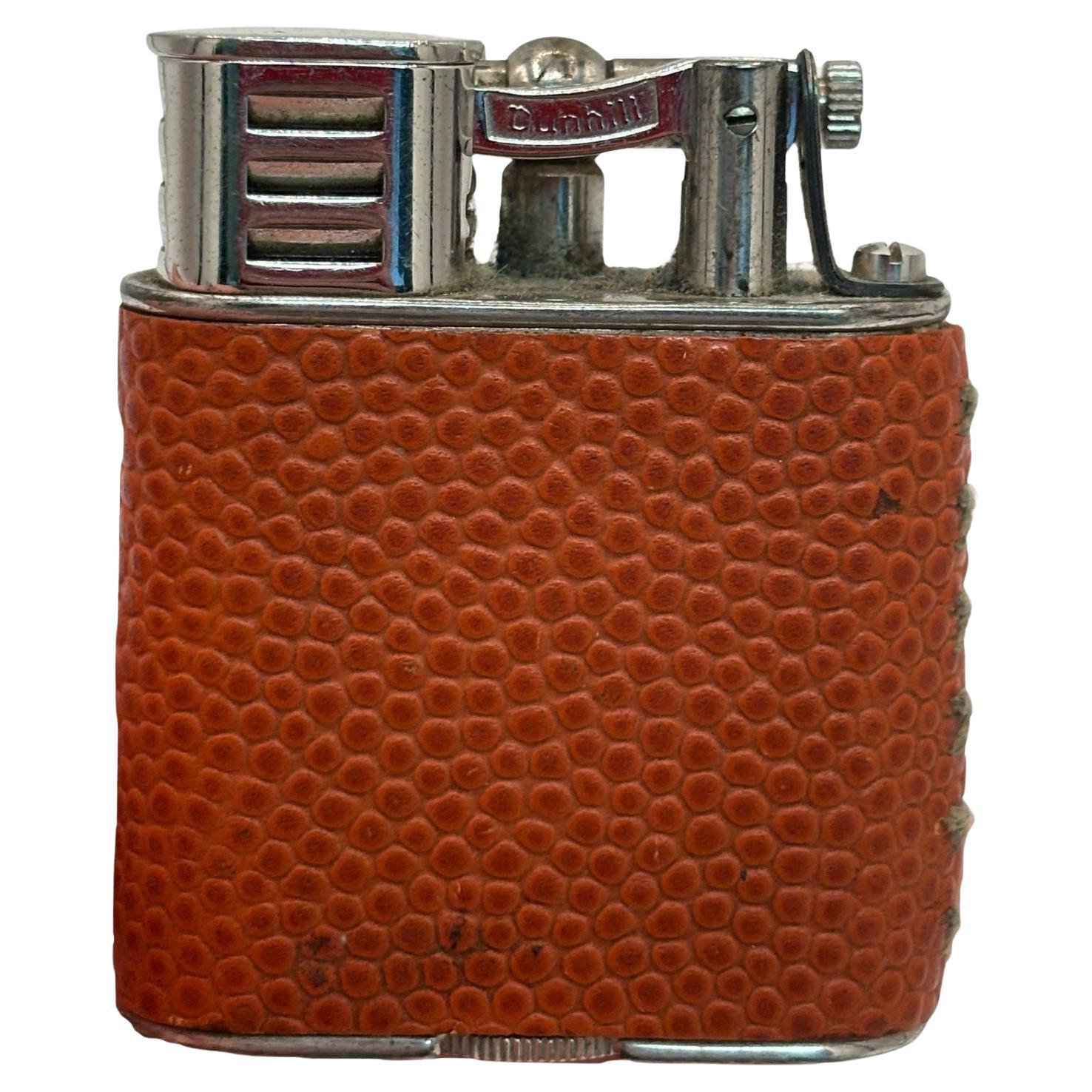 1930s Dunhill "Globetrotter" Crocodile Leather Wrapped Sports Lift Arm Lighter
