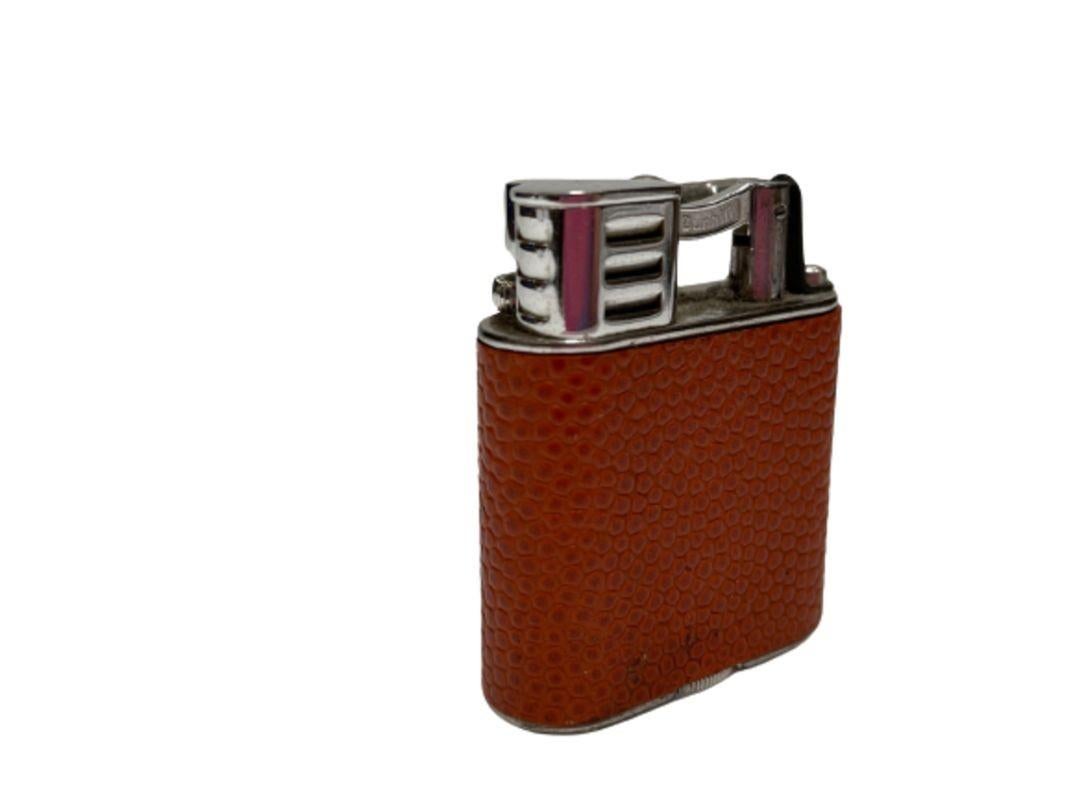 1930s Dunhill Globetrotter Leather Wrapped Sports Lift Arm Lighter For Sale 2