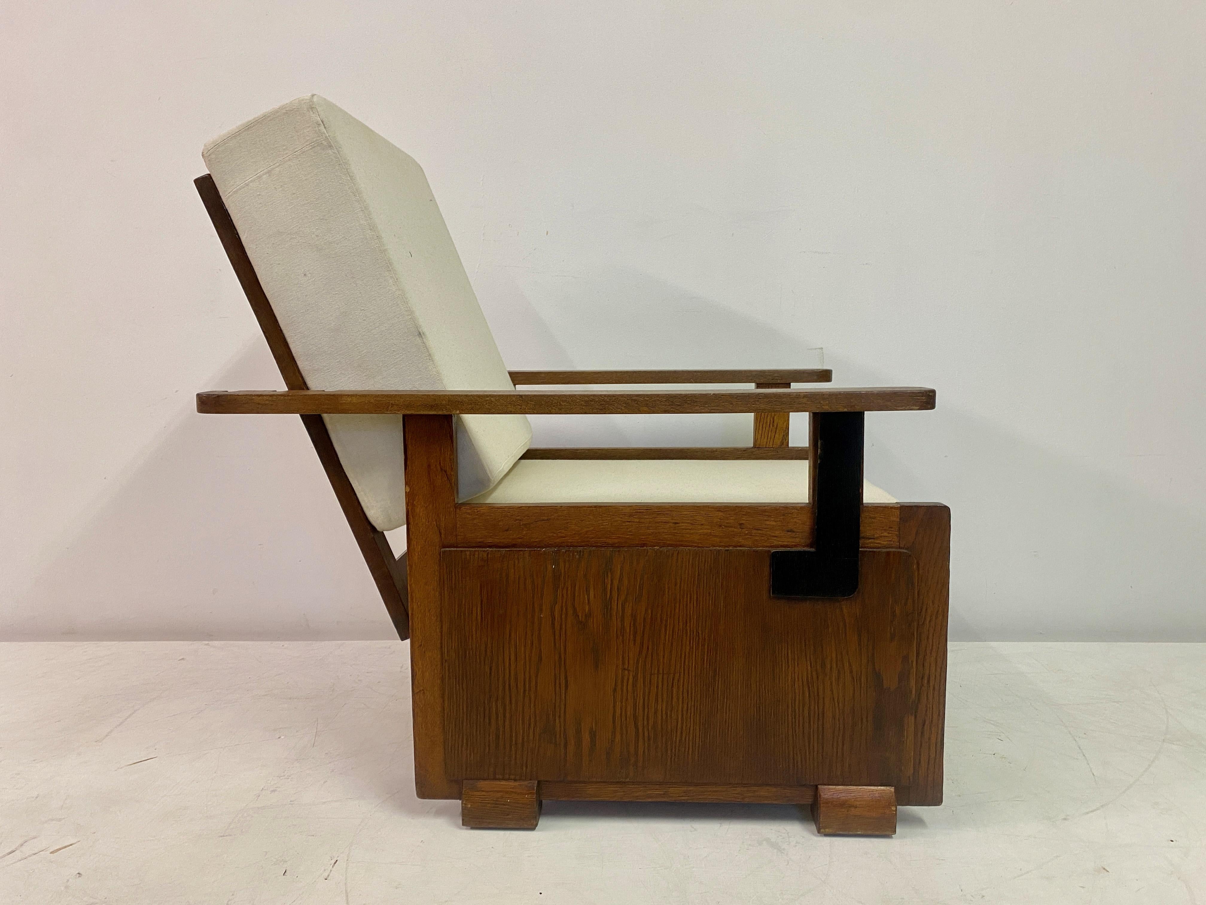 1930S Dutch Amsterdam School Armchair For Sale 5
