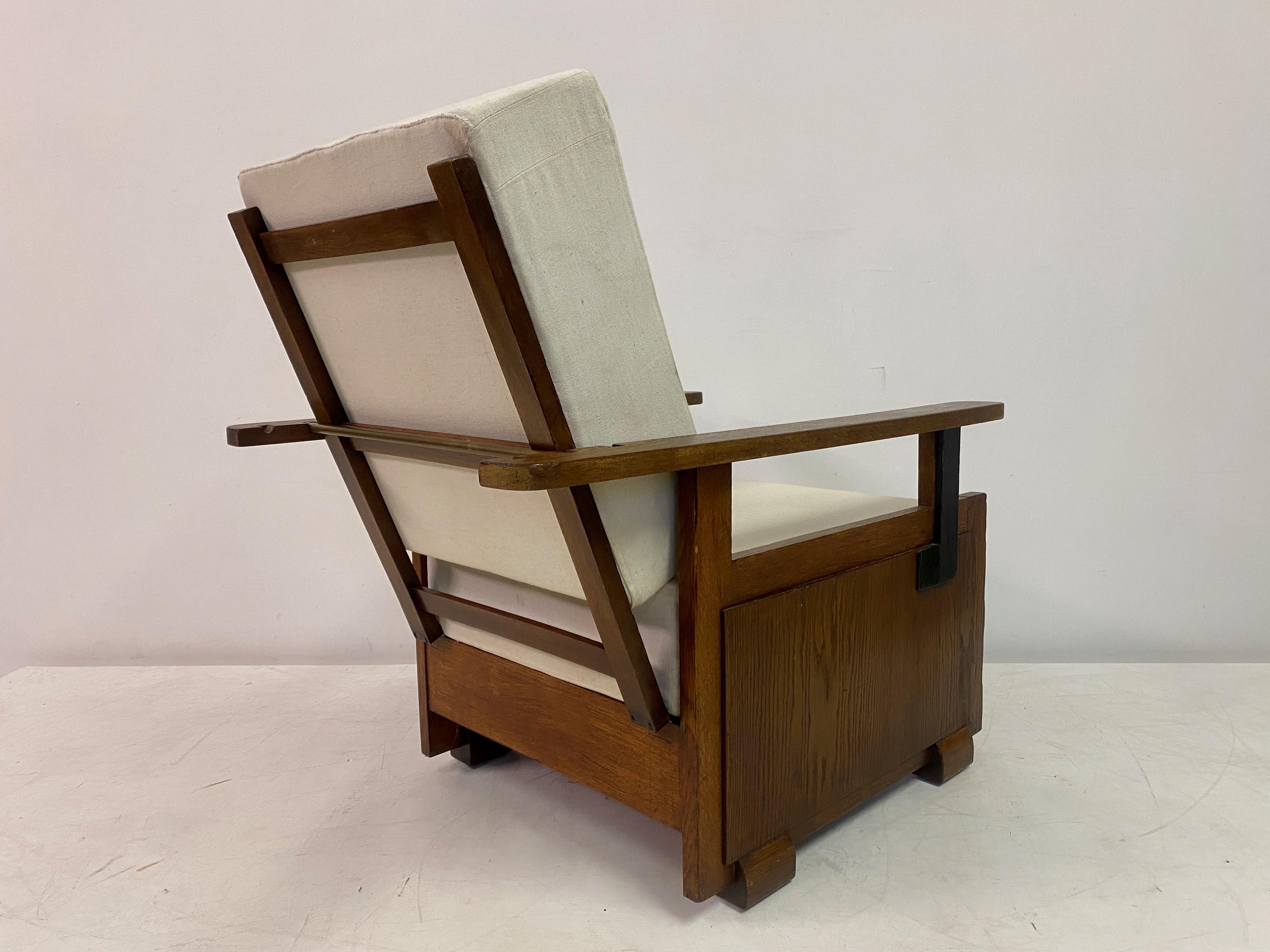 1930S Dutch Amsterdam School Armchair For Sale 6
