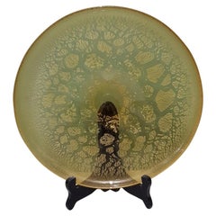 Vintage 1930s Dutch Designed Leerdam Copier Tin Crackle Dish