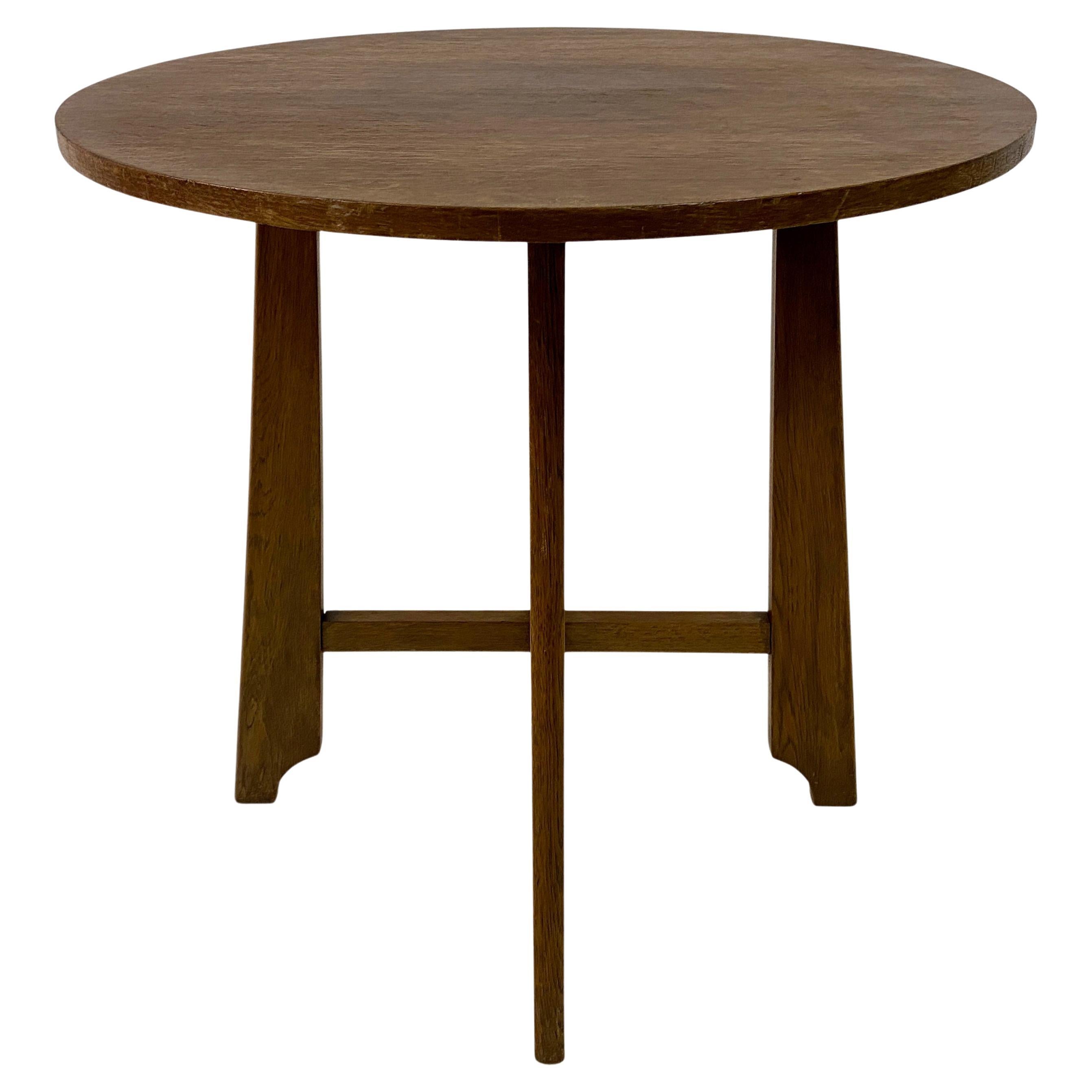 1930S Dutch Oak Side Table For Sale at 1stDibs