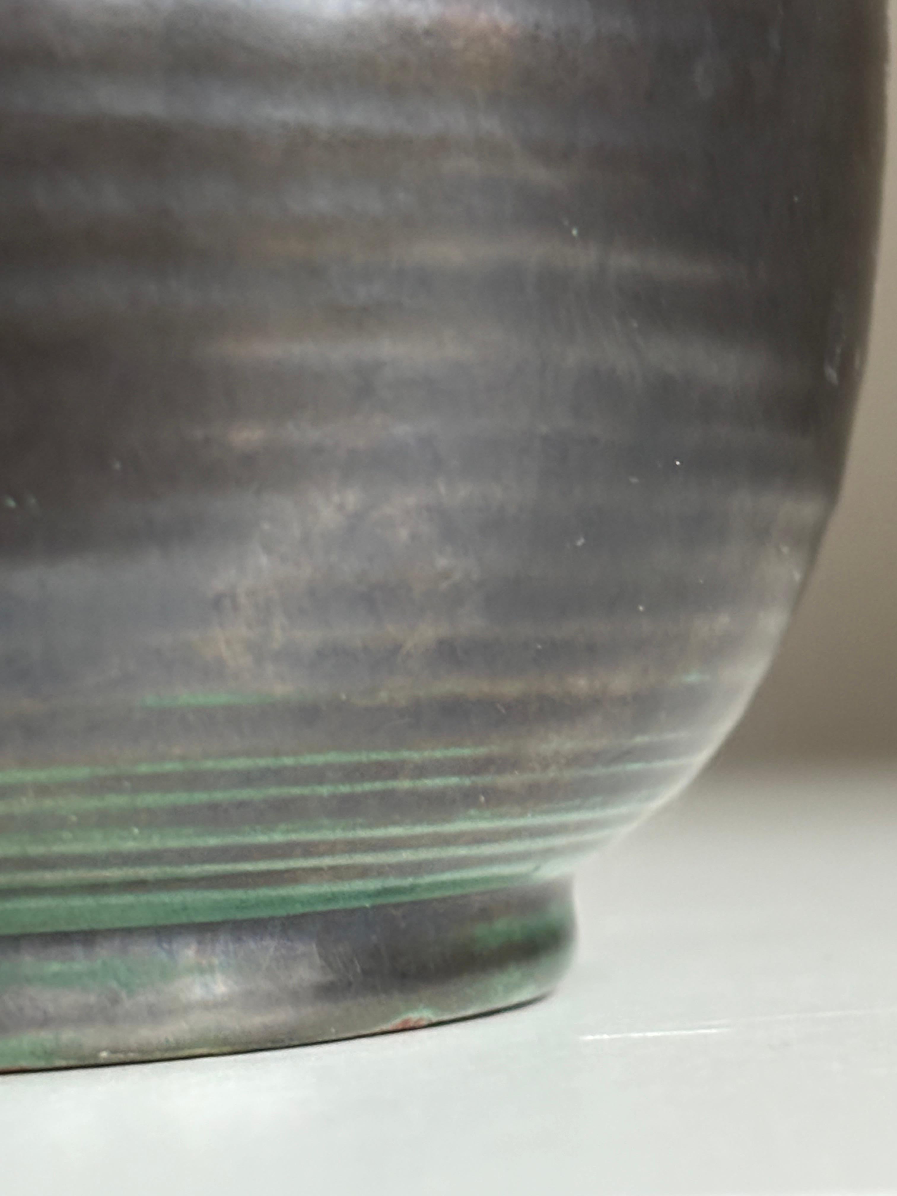 1930 E. Luterkort per Upsala Ekeby Nero, Vaso con lucertola verde, Svezia in vendita 7